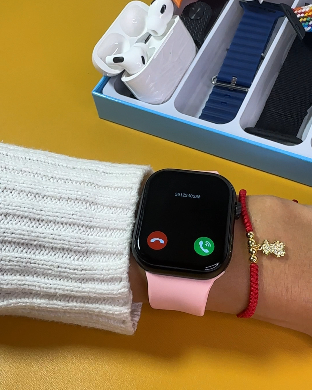 SmartWatch Con 7 Manillas y Audífonos