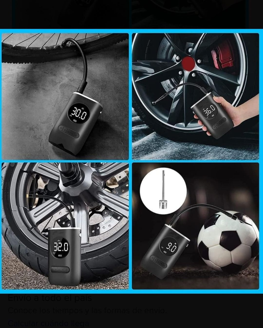 Inflador Portátil y Recargable